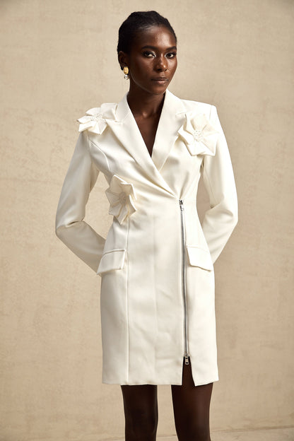Constance zip midi elbise