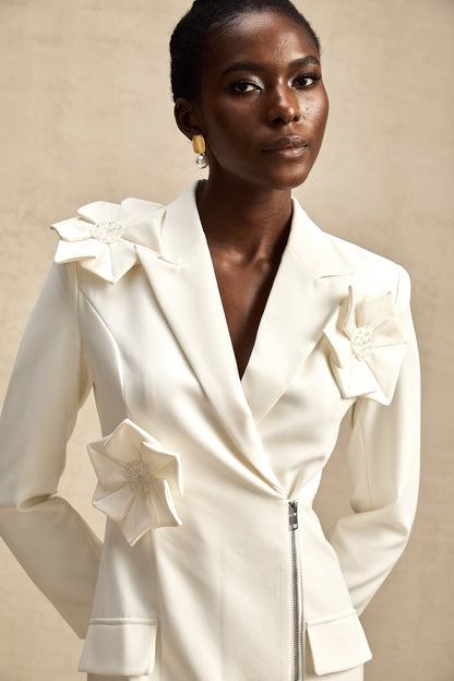 Constance zip midi elbise
