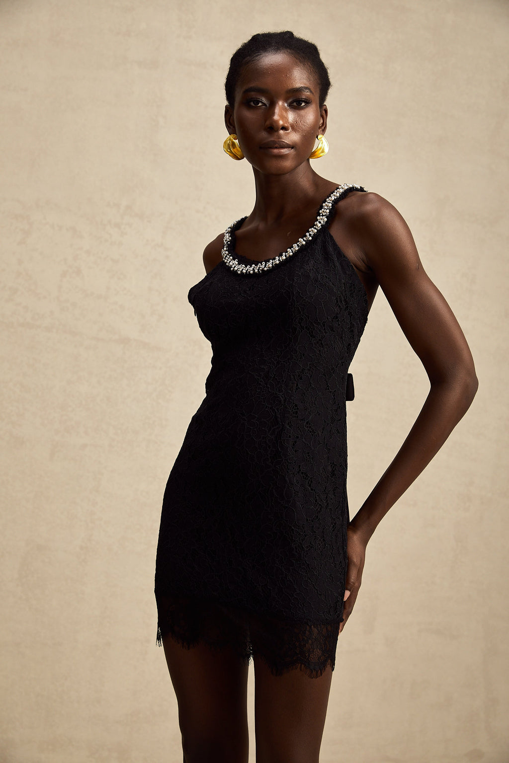 Emma dantel mini elbise