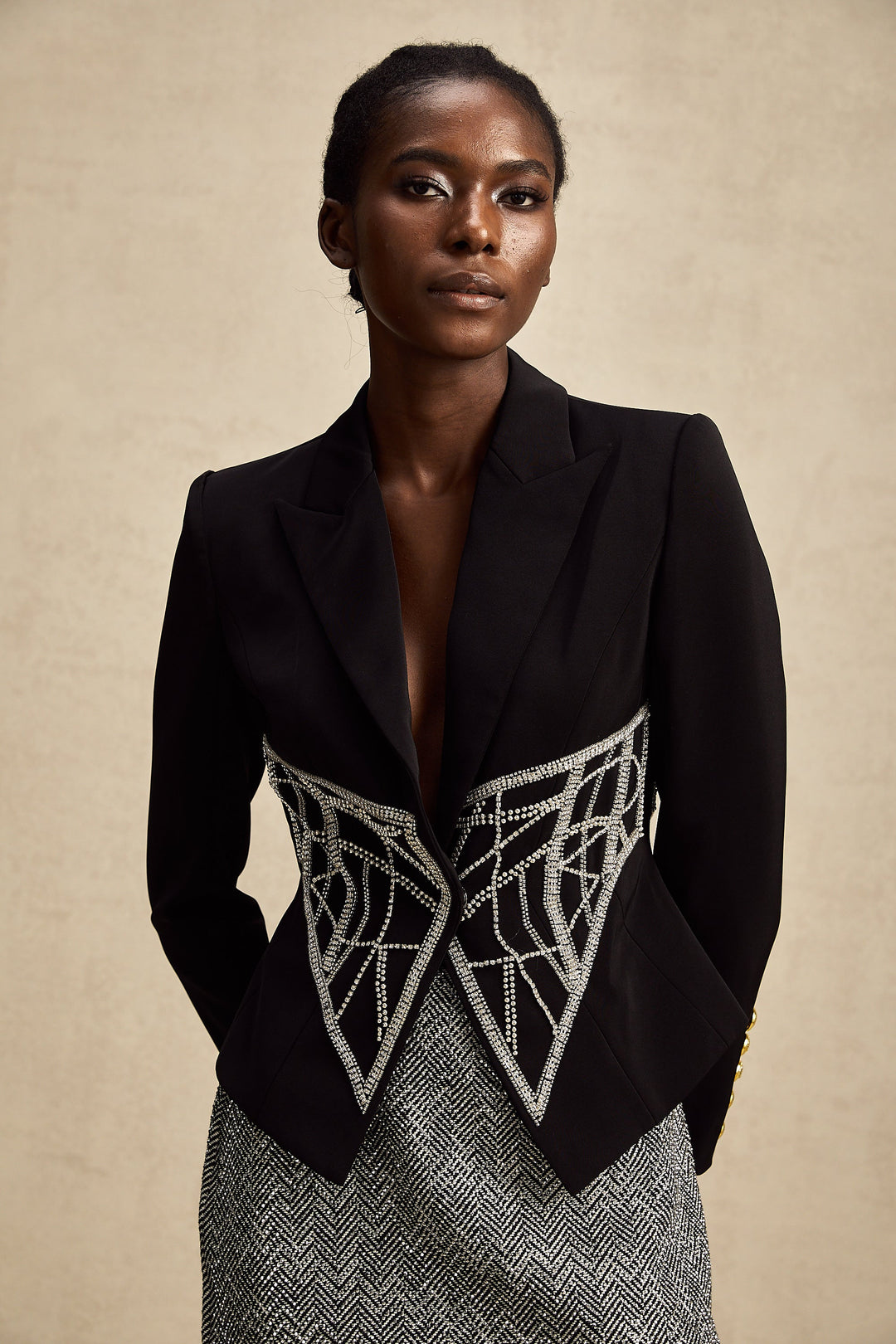 Geneviève cinched bel ceket