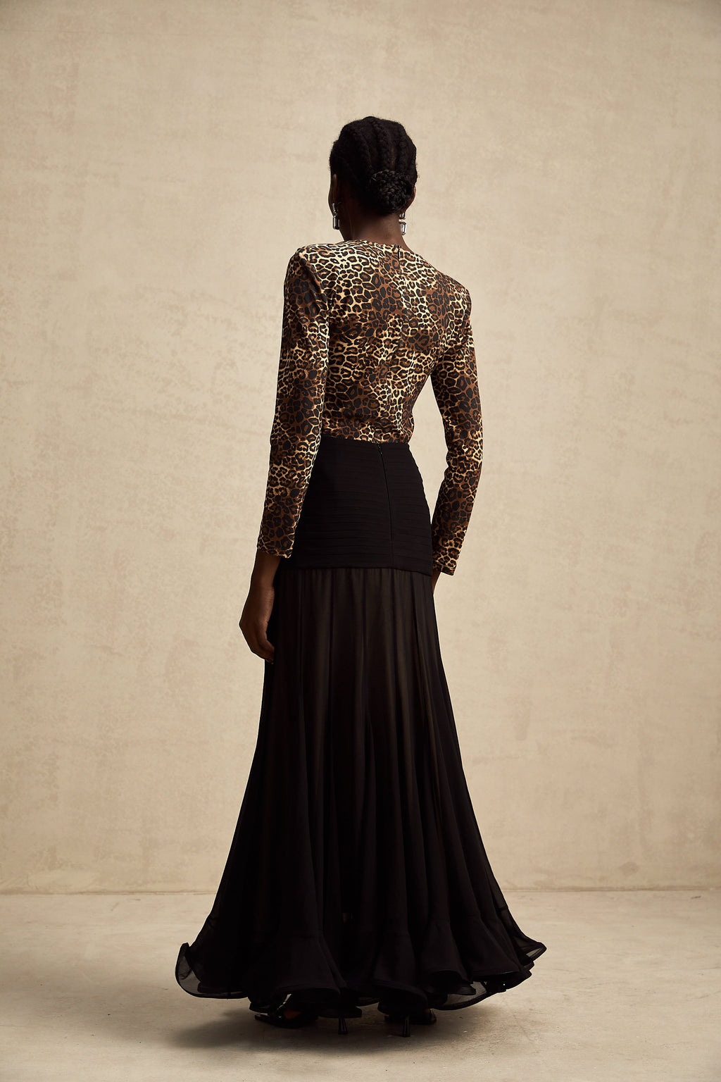 Lise leopar mini elbise