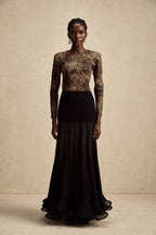 Lise leopar mini elbise