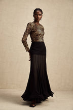 Lise leopar mini elbise