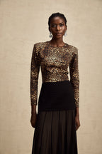 Lise leopar mini elbise