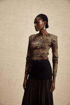 Lise leopar mini elbise