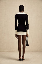 Charlotte yün örgü mini elbise