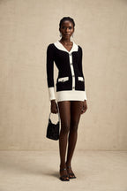 Charlotte yün örgü mini elbise