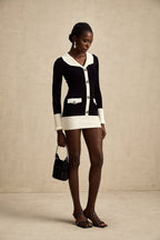 Charlotte yün örgü mini elbise