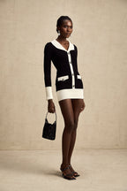 Charlotte yün örgü mini elbise