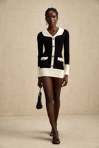 Charlotte yün örgü mini elbise