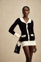 Charlotte yün örgü mini elbise