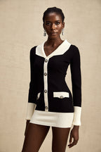 Charlotte yün örgü mini elbise