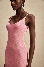 Sylvia örgü midi elbise