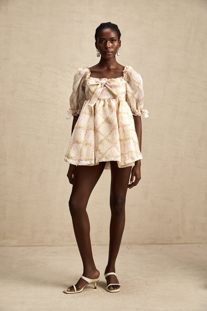 Lou ekose mini elbise