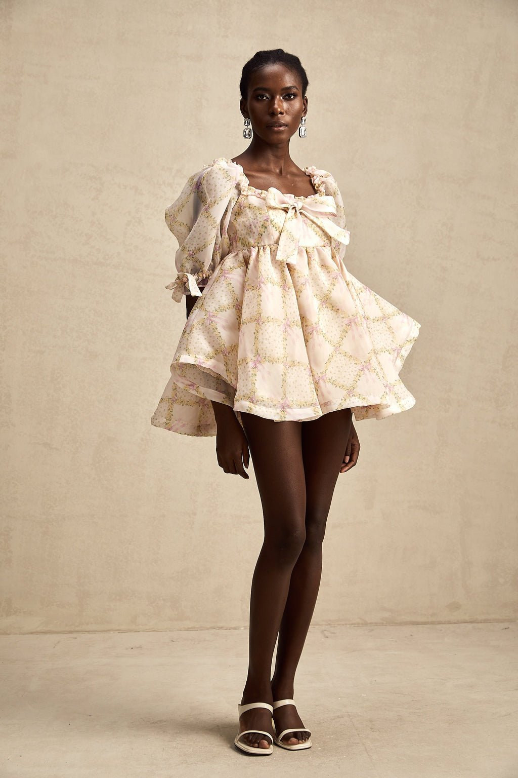 Lou ekose mini elbise