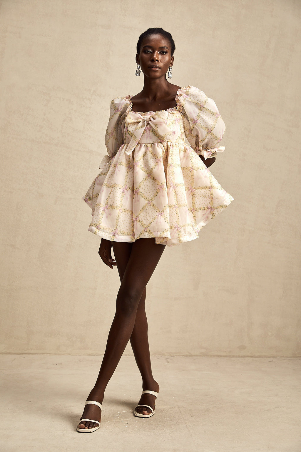 Lou ekose mini elbise