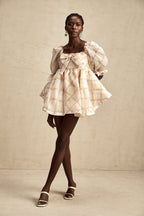 Lou ekose mini elbise