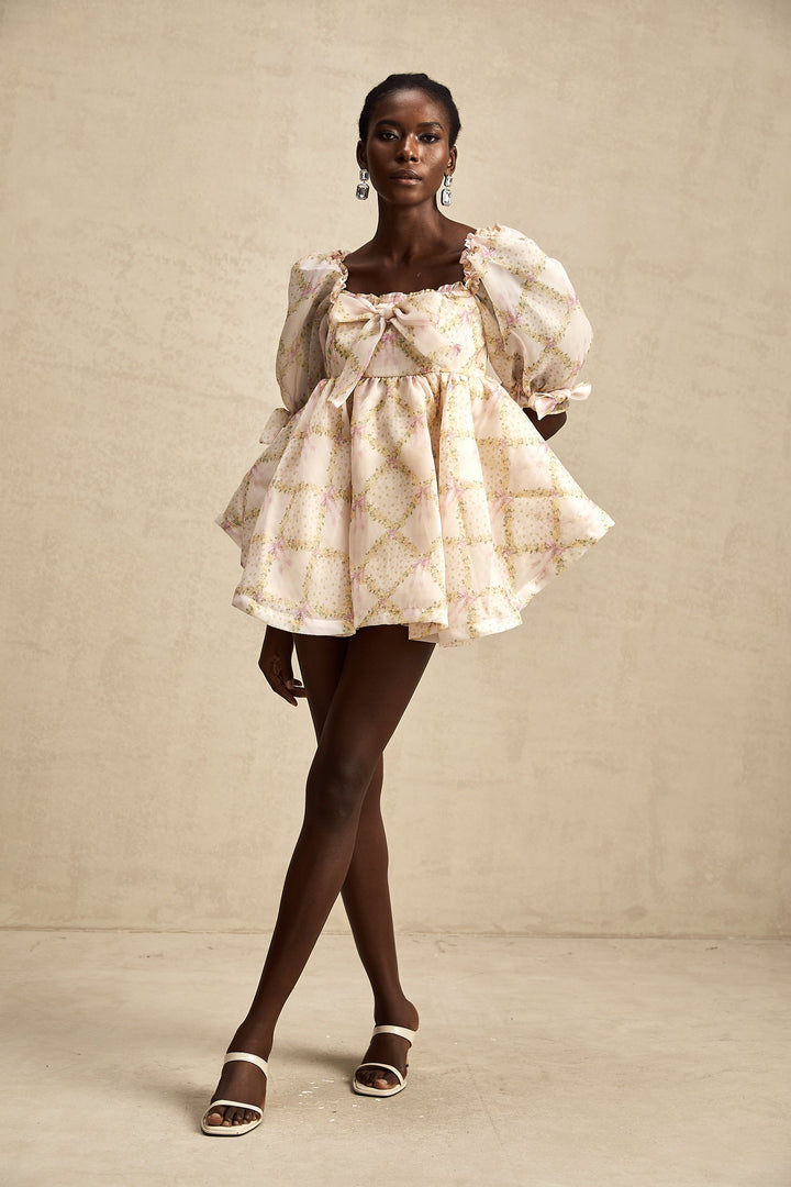 Lou ekose mini elbise