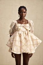 Lou ekose mini elbise