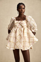 Lou ekose mini elbise