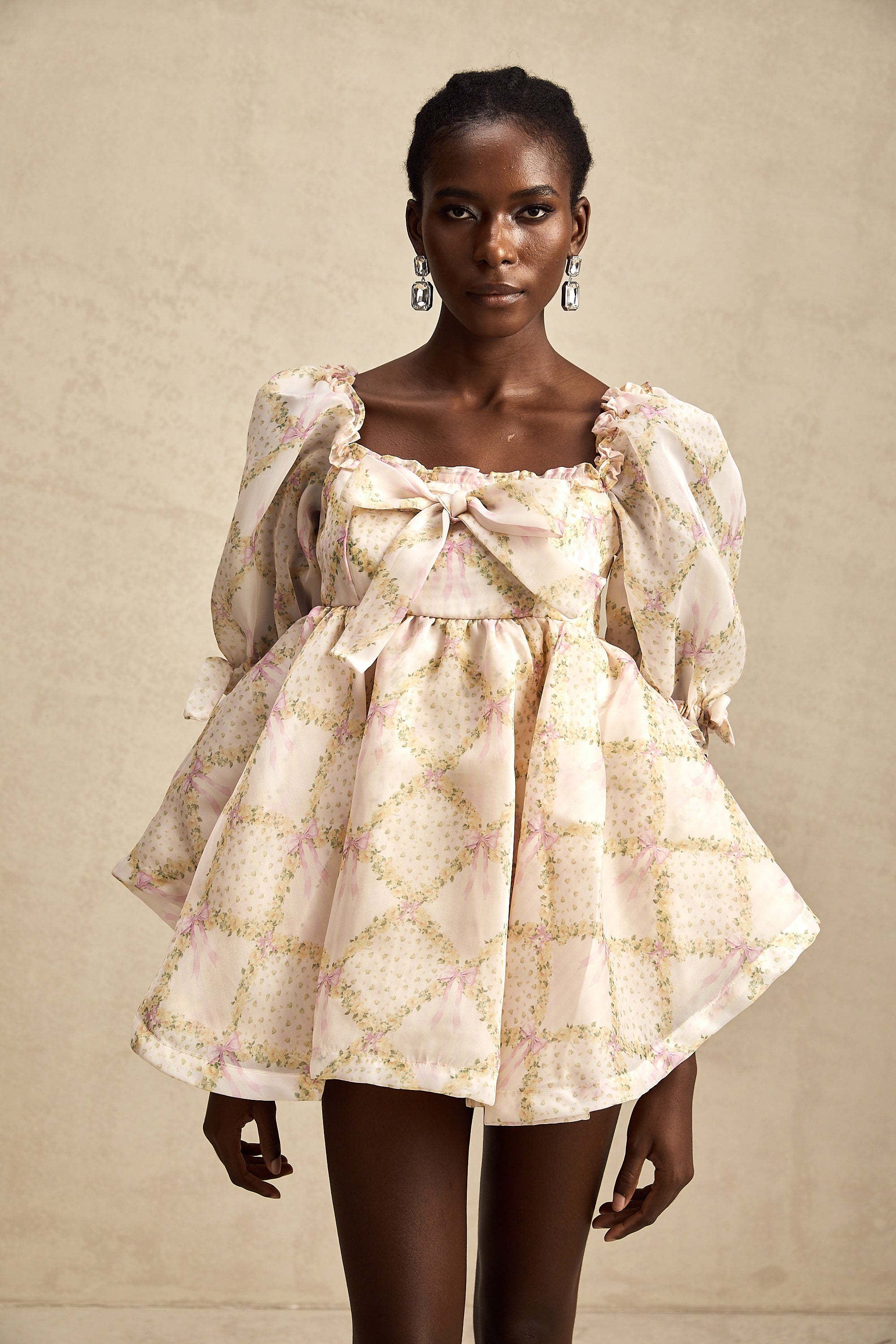 Lou ekose mini elbise