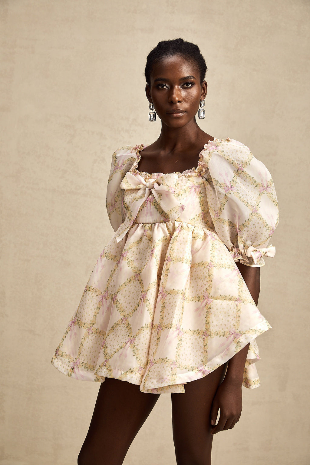 Lou ekose mini elbise