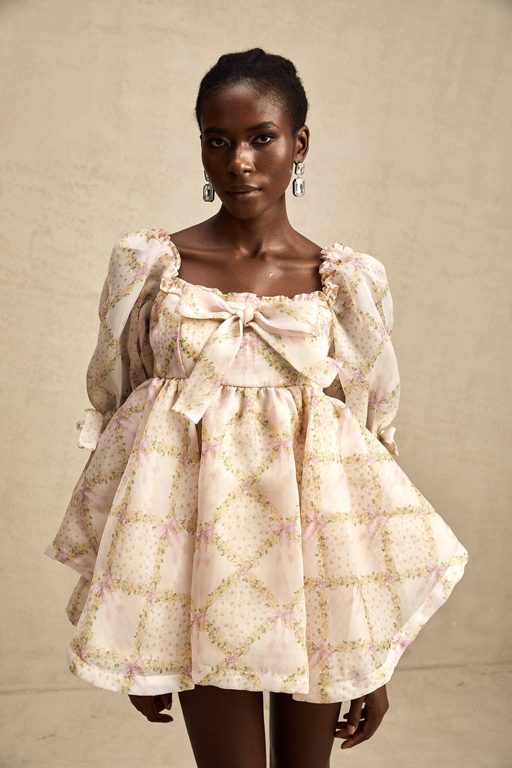 Lou ekose mini elbise