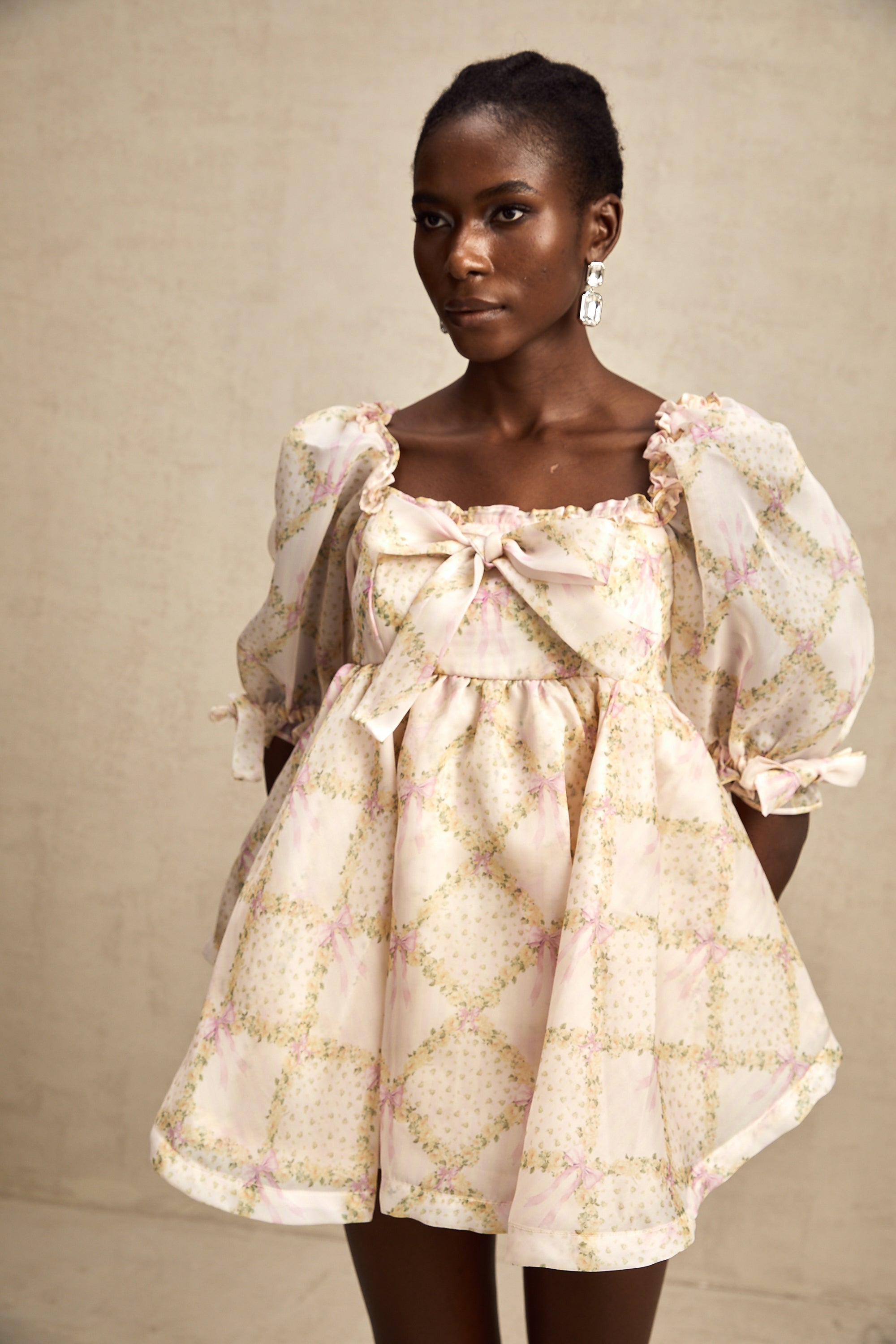 Lou ekose mini elbise