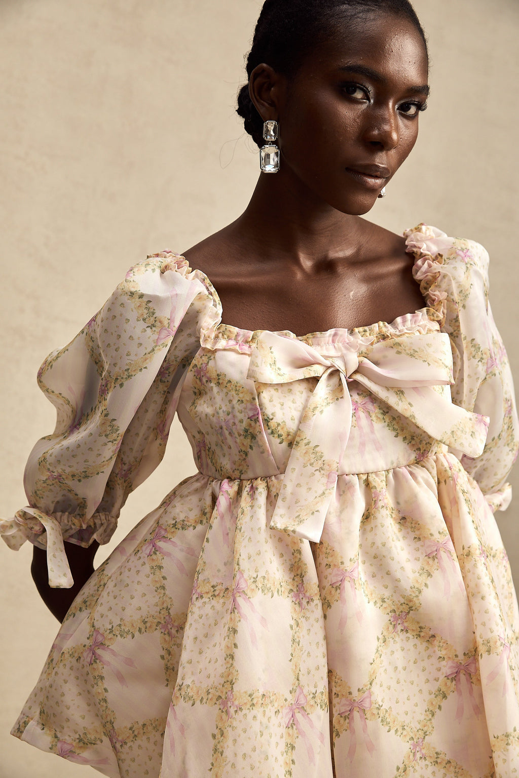 Lou ekose mini elbise