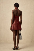 Yarım Yaka Mini Elbise