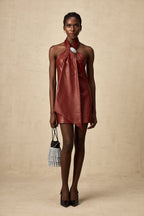 Yarım Yaka Mini Elbise