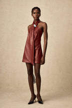 Yarım Yaka Mini Elbise