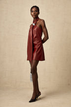 Yarım Yaka Mini Elbise