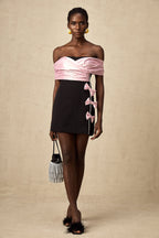 Fiyonk Süslemeli Mini Elbise