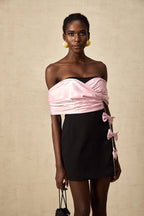 Fiyonk Süslemeli Mini Elbise