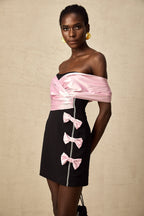 Fiyonk Süslemeli Mini Elbise