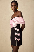 Fiyonk Süslemeli Mini Elbise