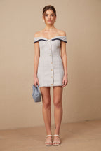 Noémie Omuzsuz A Kesim Mini Elbise