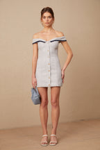 Noémie Omuzsuz A Kesim Mini Elbise