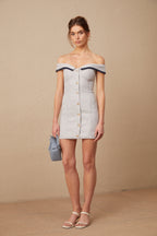 Noémie Omuzsuz A Kesim Mini Elbise