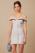 Noémie Omuzsuz A Kesim Mini Elbise