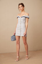 Noémie Omuzsuz A Kesim Mini Elbise