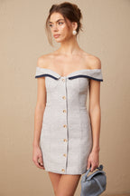 Noémie Omuzsuz A Kesim Mini Elbise