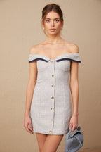 Noémie Omuzsuz A Kesim Mini Elbise