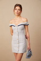 Noémie Omuzsuz A Kesim Mini Elbise