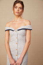 Noémie Omuzsuz A Kesim Mini Elbise