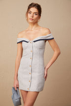 Noémie Omuzsuz A Kesim Mini Elbise