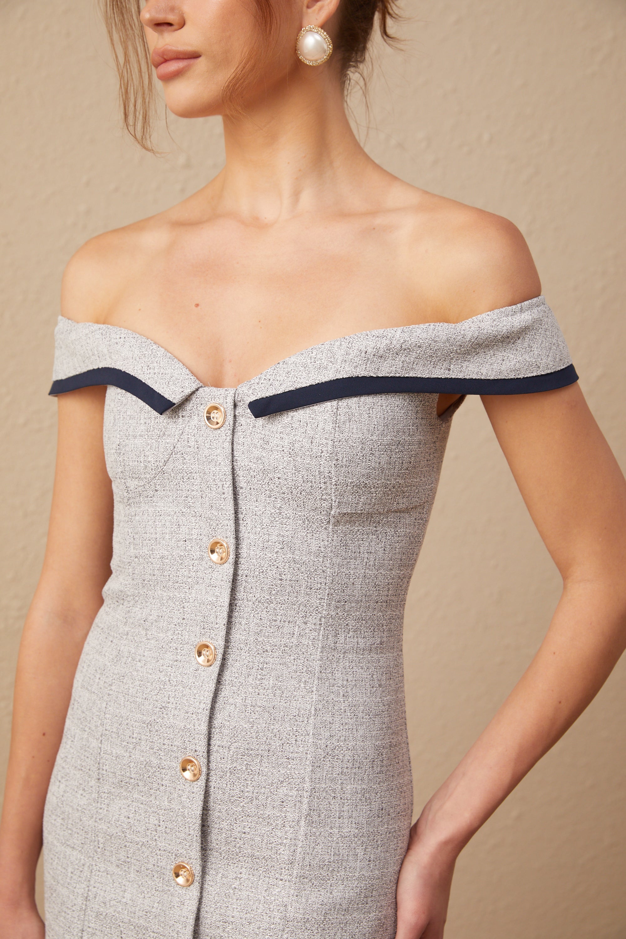 Noémie Omuzsuz A Kesim Mini Elbise