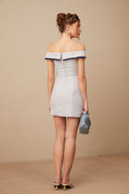 Noémie Omuzsuz A Kesim Mini Elbise