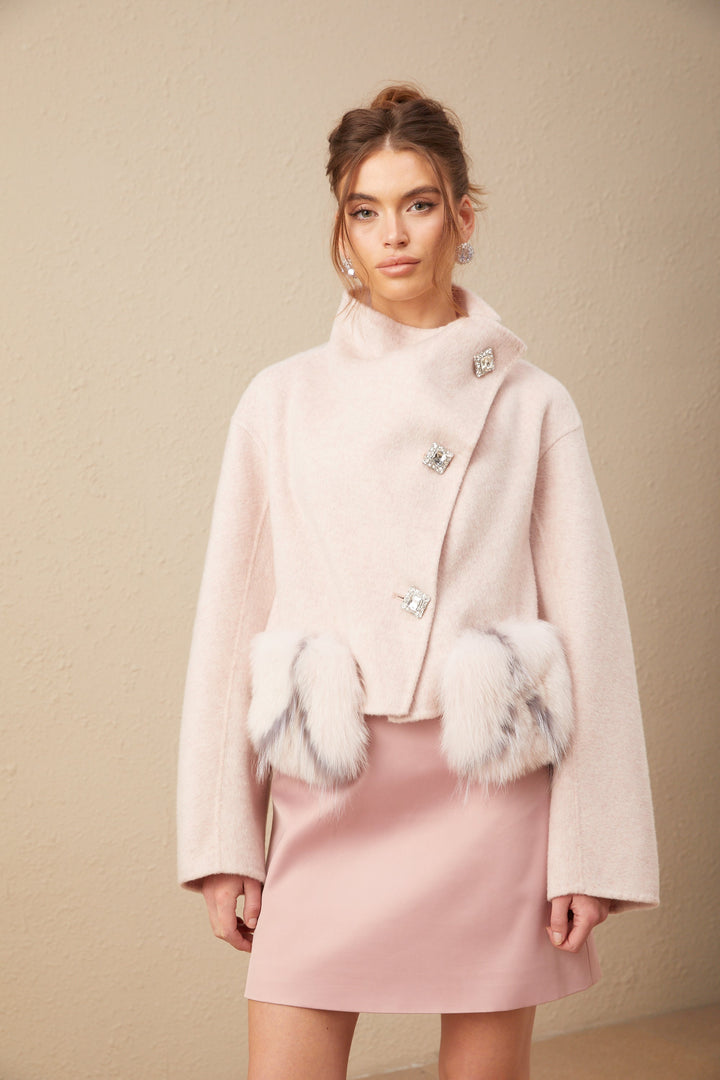 Vienne Pembe Kısa Mont